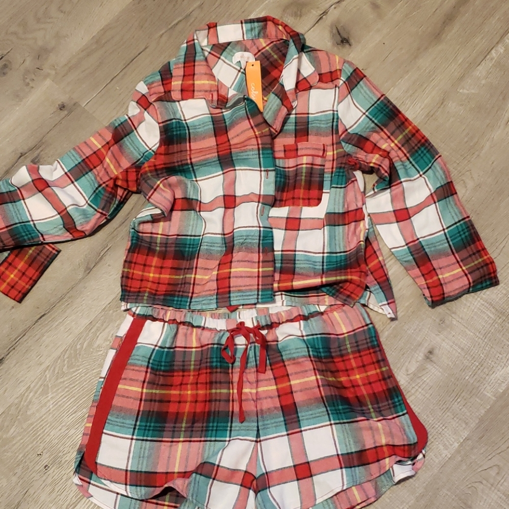 Red and Green Plaid PJ Set